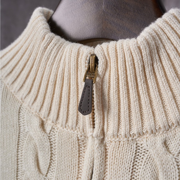 Ralph Lauren Ivory Cable Knit Sweater - Picture 4 of 4